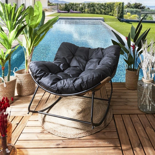 Zahradní křeslo Tulum černé