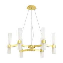 Stropní lampa glamour CANDELA-6 zlatá 70 cm nastavitelná do obývacího pokoje a jídelny Step into Design