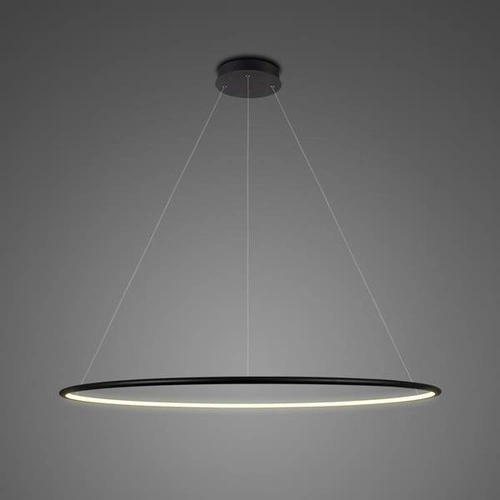 Visící lampa LED Kruhy č.1 100 cm, černá, 4000K