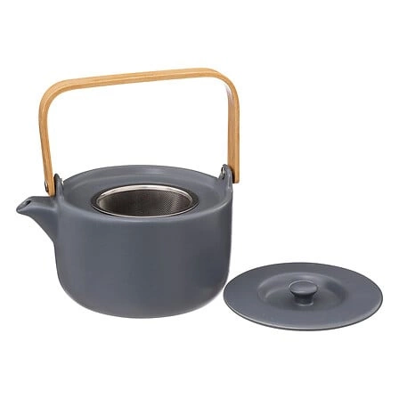 Keramická čajová konvice Nature blue 800 ml s bambusovým držadlem 5five simply smart