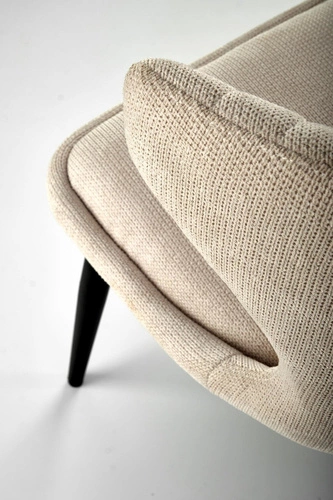 Čalouněná židle Odile béžová do jídelny a obýváku moderní na černých nohách Intesi