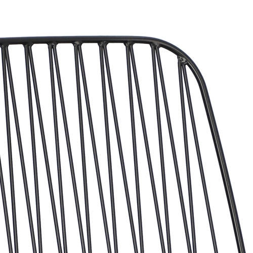 Kovová jídelní židle Willy Intesi černá s polštářem z ekokůže moderní industriální