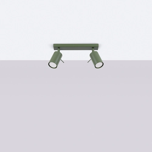 Moderní stropní svítidlo RING 2 olivově zelené ocelové do obýváku a ložnice SOLLUX