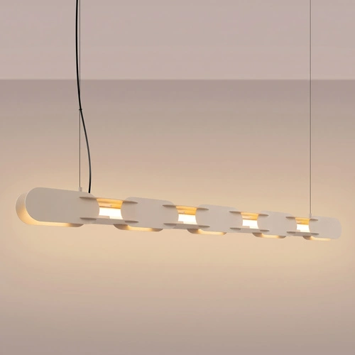 Závěsné LED svítidlo CHAIN 158 taupe nad kuchyňský ostrůvek moderní béžové