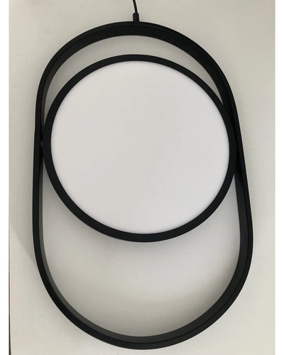 Závěsné LED svítidlo ELIPSE černé 38 cm s nastavitelnou výškou do obýváku, kuchyně a jídelny