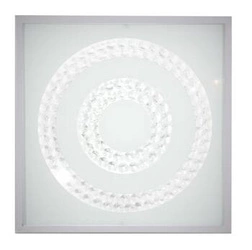 Stropní svítidlo Lux 29x29 16W LED 6500K saténový dvojitý prstenec