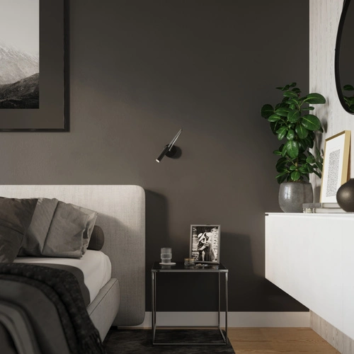 Nástěnné svítidlo AXIL černé moderní kovové do obýváku a ložnice Sollux Lighting