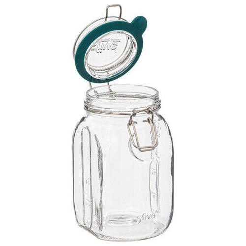 Skleněná nádoba 1 litr těsná s přezkou