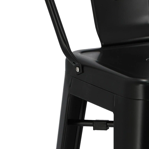 Barová židle Paris Back 75 cm moderní kovová s opěrkou do kuchyně na míru D2.DESIGN