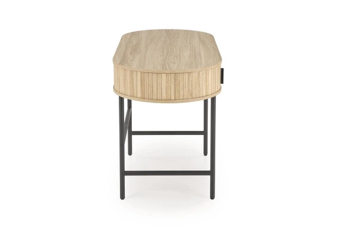 Psací stůl Bahli skandinávský moderní 120 cm přírodní s černými nohami Intesi