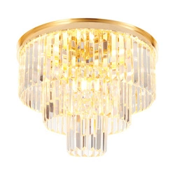 Stropní svítidlo SPLENDORE kulaté zlaté glamour 50 cm do obýváku a ložnice