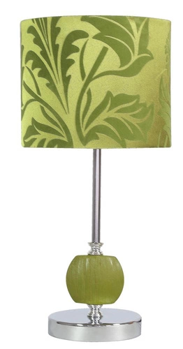 Noční stolní lampa Cort moderní zelená s látkovým stínidlem 40 cm