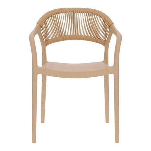 Zahradní židle Osma béžová Intesi z polypropylenu boho stohovatelná snadné čištění