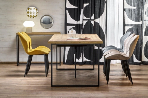 Rozkládací jídelní stůl Vernon dub wotan černé nohy moderní 160–310 cm