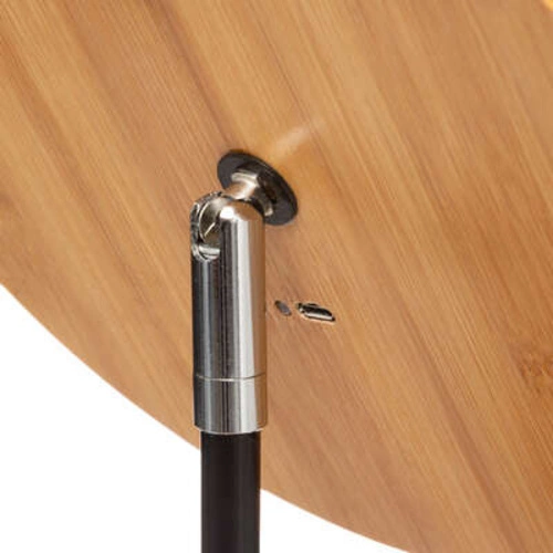 Stojací kulaté LED zrcadlo na líčení boho bambusové 5five simply smart