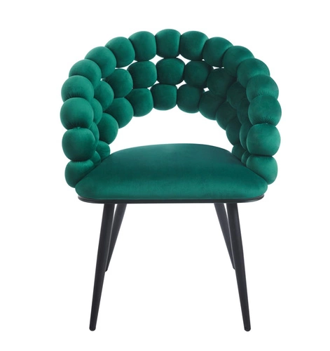 Jídelní židle čalouněná zelený samet s područky Bulle VIC Intesi moderní