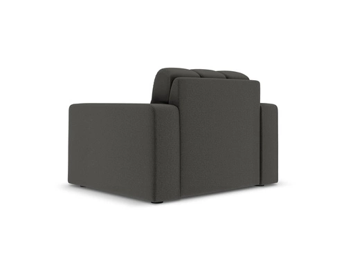 Moderní šedé křeslo Justin do obýváku, čalouněné s područkami, styl glamour