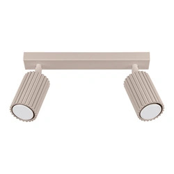 Stropní svítidlo KARBON 2 moderní béžové nastavitelné do obýváku a kuchyně hliník