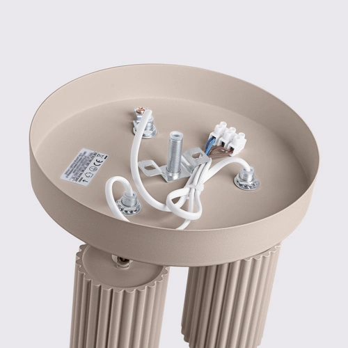 Stropní svítidlo KARBON 3P moderní béžové hliníkové nastavitelné do obývacího pokoje a kuchyně