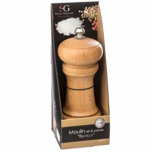 Ruční dřevěný mlýnek na sůl a pepř moderní 15 cm 5five simply smart