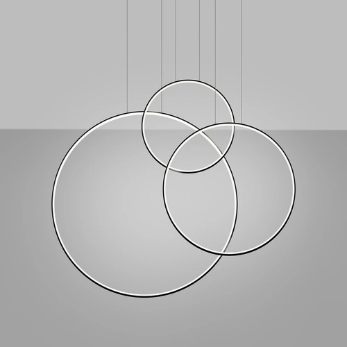 Moderní závěsné LED svítidlo RIO 3 černé do obývacího pokoje a jídelny 3bodové Thoro