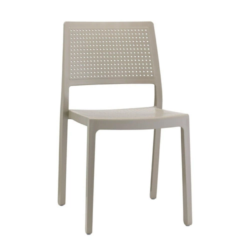 Zahradní židle Emi béžová z plastu SCAB Design stohovatelná snadné čištění