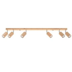 Stropní svítidlo BERG 6 dub moderní dřevěné do obýváku kuchyně nebo ložnice 120 cm