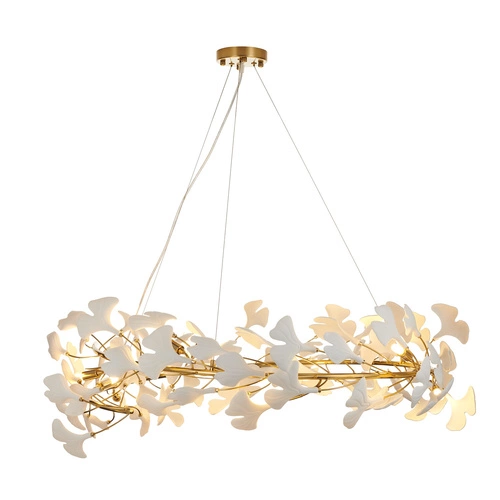 BOTANIKA závěsná lampa zlatá bílá 100 cm