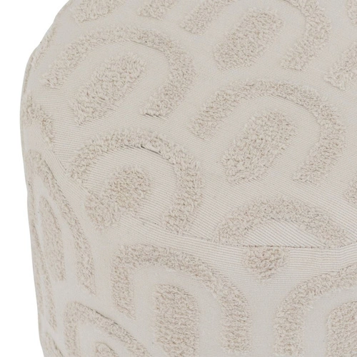 Bílý prošívaný puf Copas do obývacího pokoje a předsíně 38 cm