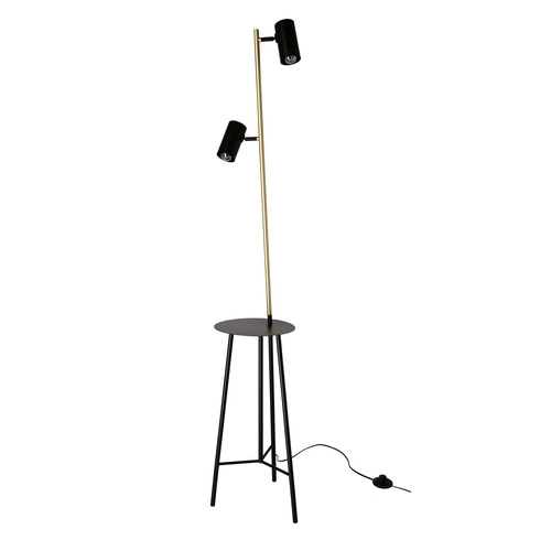 Perret stojací lampa do obývacího pokoje černo-zlatá moderní nastavitelná