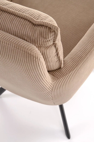 Otočná židle Aldora cappuccino z manšestrové látky do kanceláře a obýváku moderní