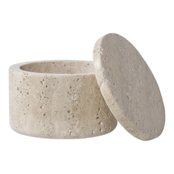 House Nordic organizér na šperky z travertinu kulatý dekorativní 10 cm