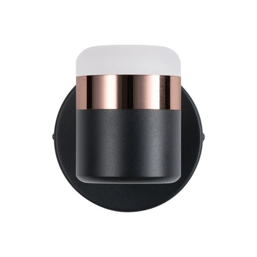 Nástěnné LED svítidlo POCCO černé moderní 16 cm s otočnou hlavicí do ložnice