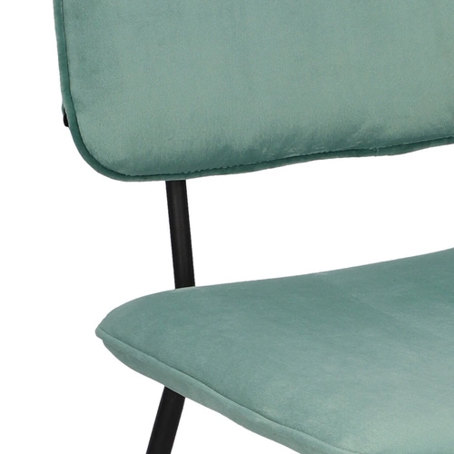 Čalouněná židle Adele Intesi sametová na lyžinách šedá moderní do jídelny a obýváku