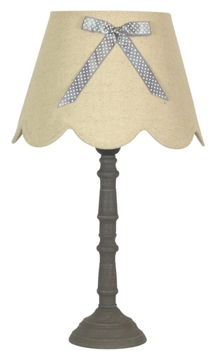 Noční lampička Vibu s béžovým stínidlem, klasická stolní lampa do ložnice a obýváku CANDELLUX