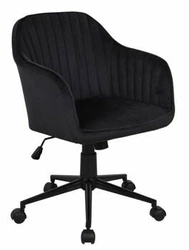 Otočná křesla Campo VIC černý samet do kanceláře a studentského pokoje s nastavitelnou výškou