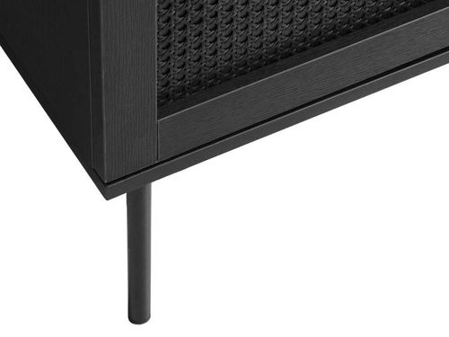 Komoda Pensacola černá moderní na nožičkách do obýváku 140 cm