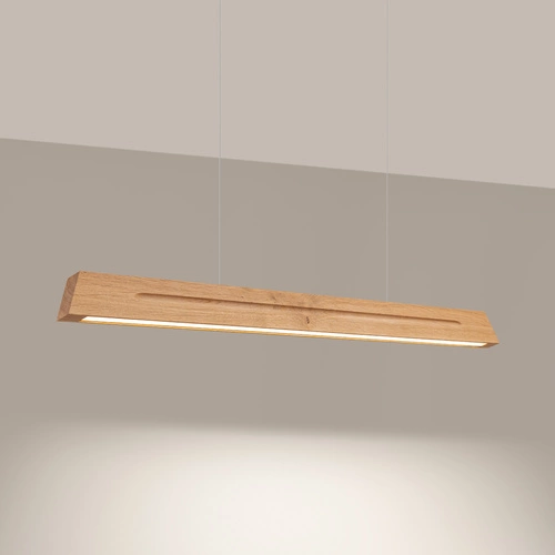 Závěsné LED svítidlo SKOG 120 dřevěné nad jídelní stůl moderní skandinávský styl