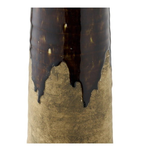 Keramická váza Cali hnědá vysoká dekorativní do obýváku 48 cm