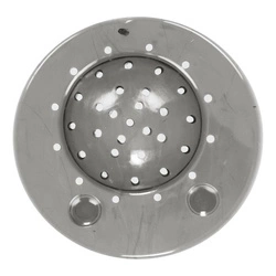 Silikonové sítko do dřezu Intesi šedé kulaté 12 cm moderní snadné čištění kuchyně koupelna