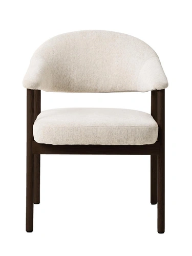 Čalouněná jídelní židle Elk písková skandinávská s područky