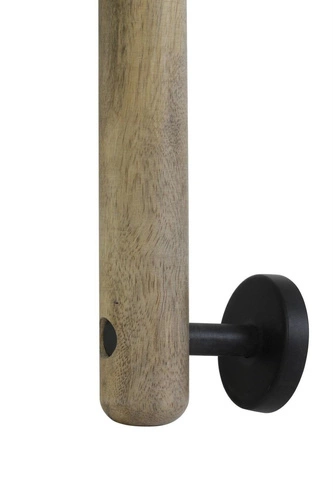 Nástěnná lampa Banu černá dřevěná moderní do obýváku a ložnice Light&Living