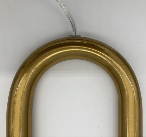 Závěsné LED svítidlo U-SHAPE mosaz moderní do obýváku a jídelny