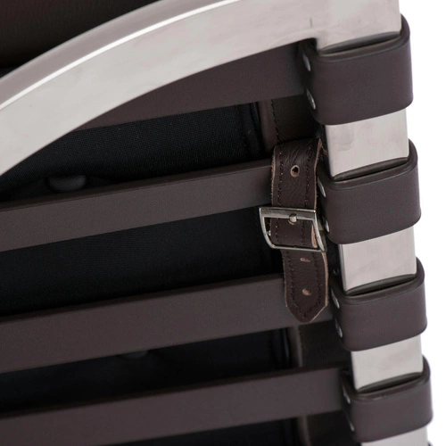 Křeslo s podnožkou BA1 přírodní kůže hnědá natural