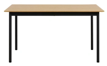 Jídelní stůl Pensacola 140x85 cm dub s černými nohami moderní