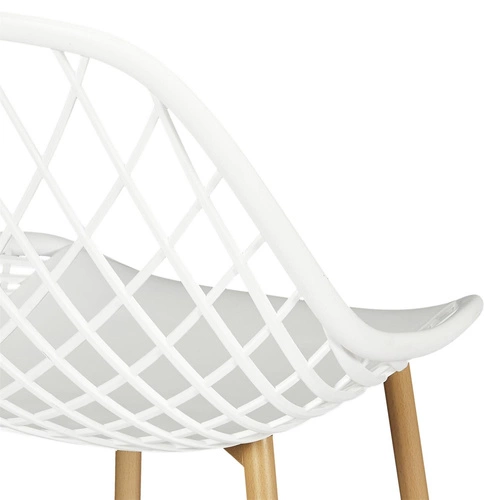 Jídelní židle Malaga Intesi bílá plastová boho snadné čištění