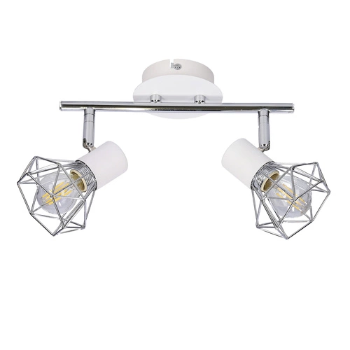 Stropní svítidlo Verve strip 2x40W E14 bílé stínítko chrom