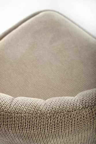 Čalouněná židle Odile béžová do jídelny a obýváku moderní na černých nohách Intesi