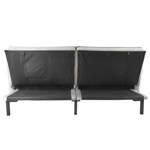 Rozkládací pohovka Lurif šedá s funkcí spaní do obývacího pokoje, moderní, kompaktní, na vysokých nohách Intesi