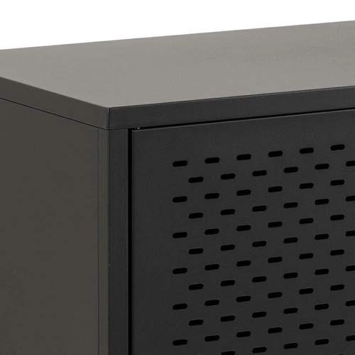 Komoda Newcastle II černá industriální kovová na nožkách 125 cm do obýváku Actona